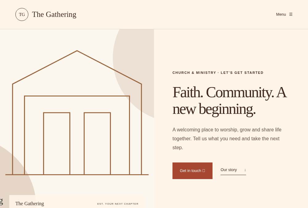 Church & Ministry — Campaign website preview