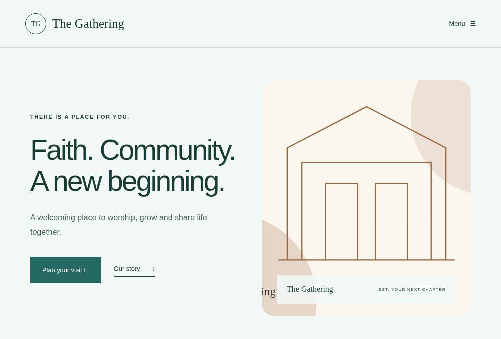 Church & Ministry — Minimal website preview