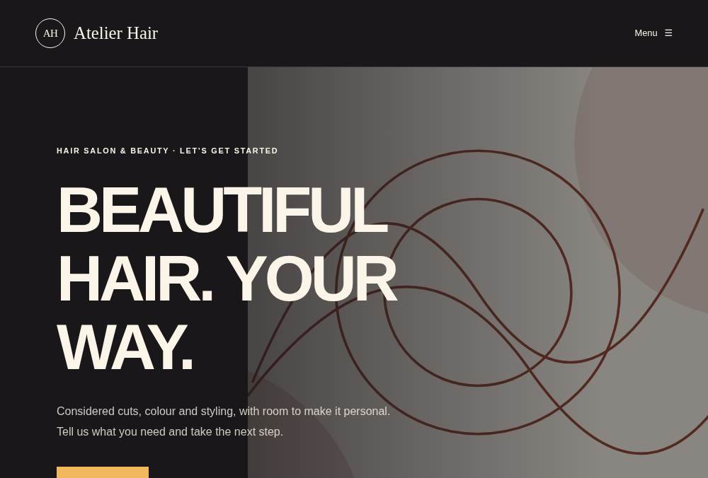 Hair Salon & Beauty — Bold website preview