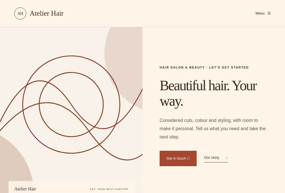 Hair Salon & Beauty — Campaign website preview