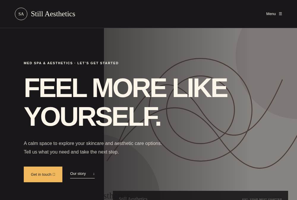 Med Spa & Aesthetics — Bold website preview