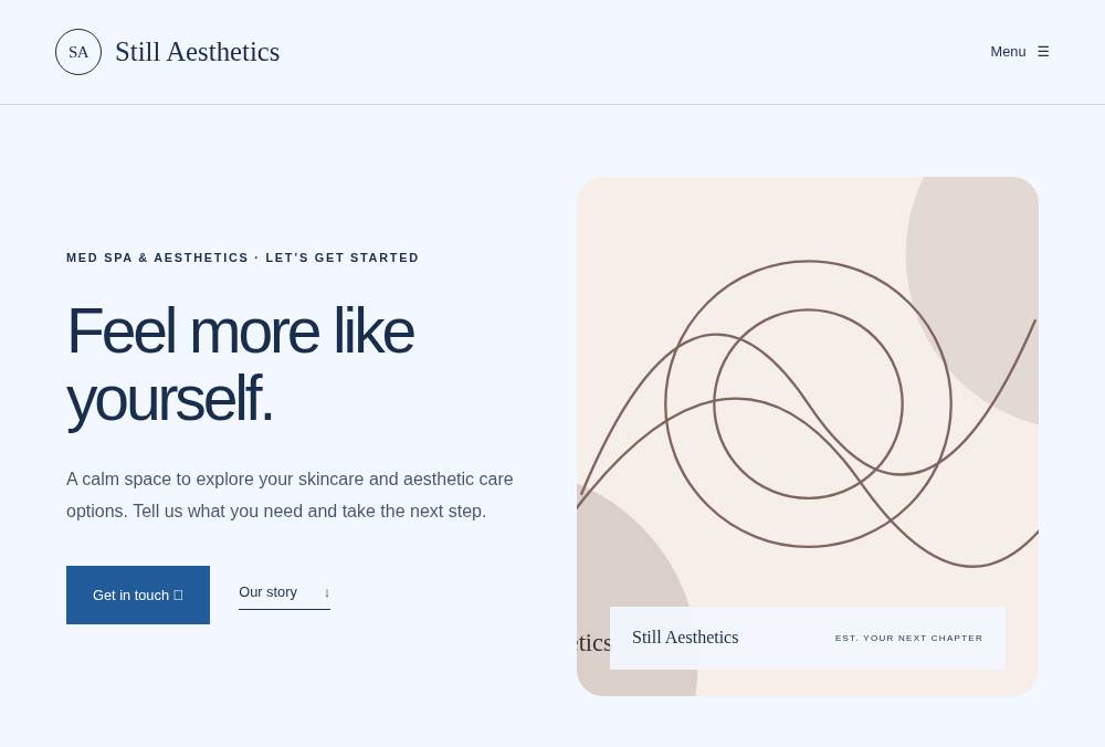 Med Spa & Aesthetics — Launch website preview