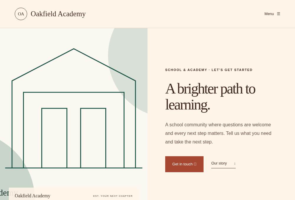 School & Academy — Campaign website preview