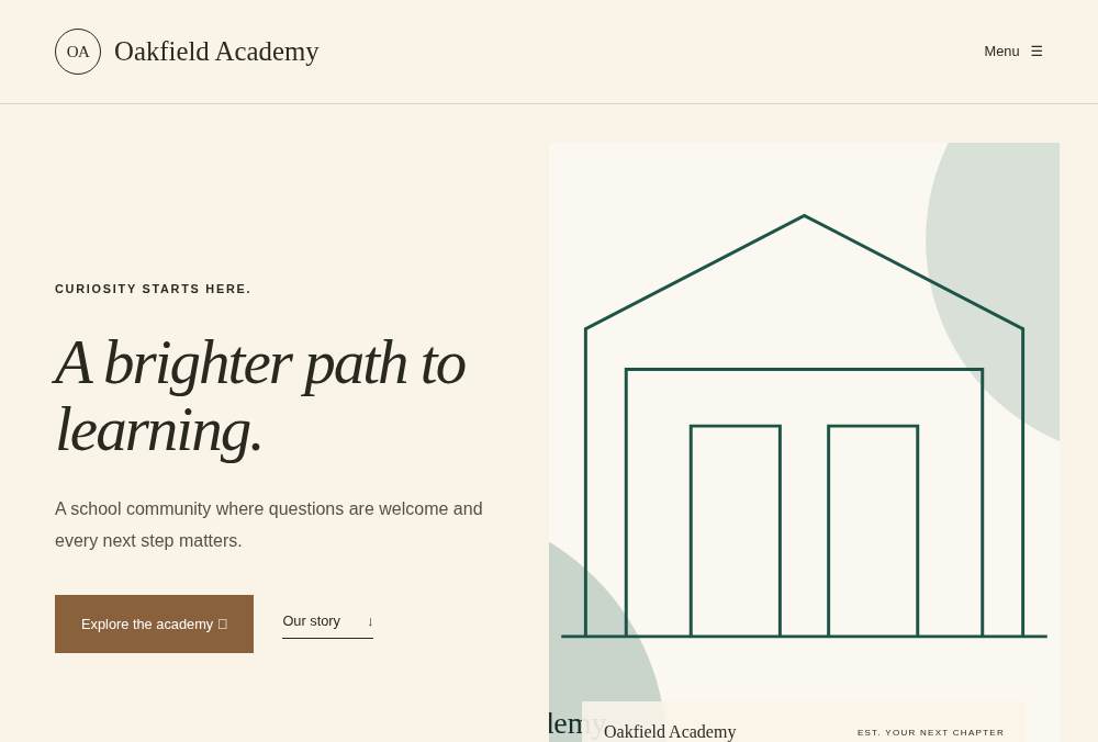 School & Academy — Editorial website preview