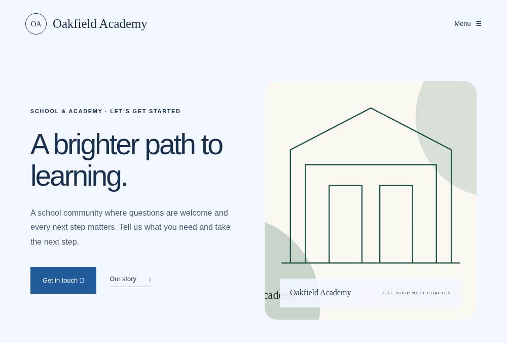 School & Academy — Launch website preview