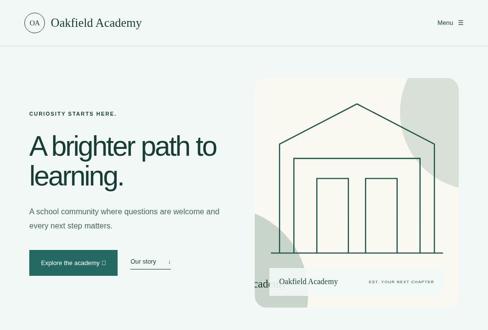 School & Academy — Minimal website preview